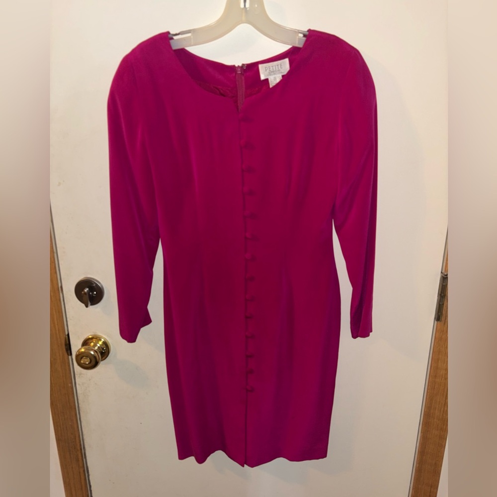 Size 4 magenta Silk dress from Petite Sophisticate Collection